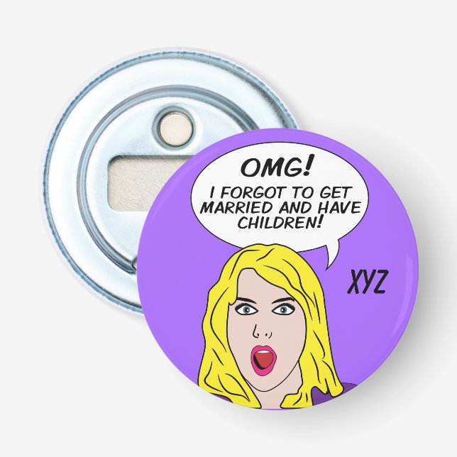 RETRO COMICS custom bottle opener (Front)