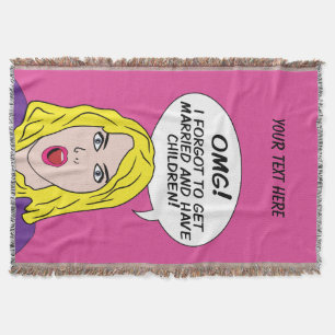 RETRO COMICS custom throw blanket