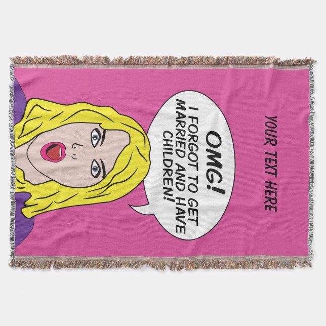 RETRO COMICS custom throw blanket (Front)