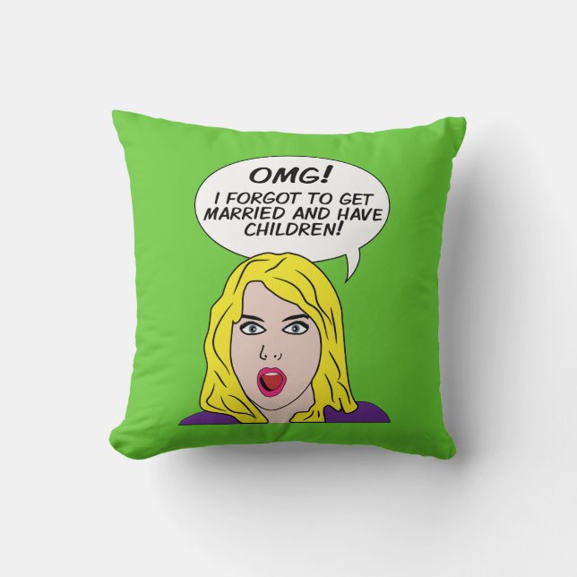 RETRO COMICS custom throw pillow (Front)