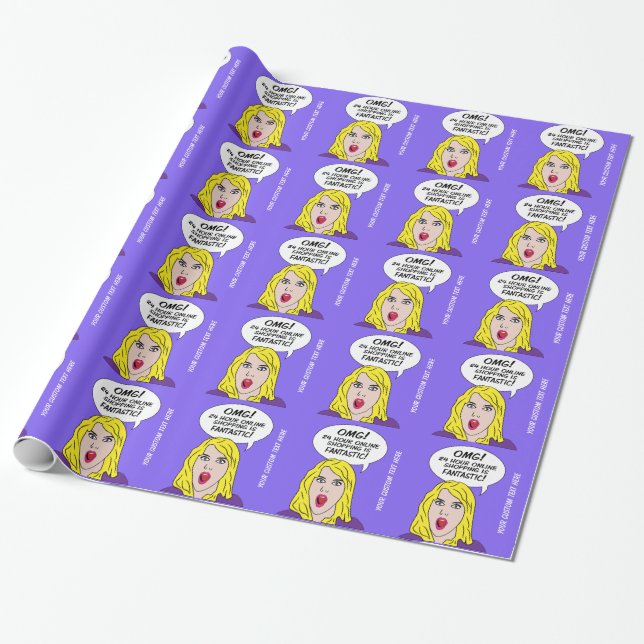 RETRO COMICS custom wrapping paper (Unrolled)