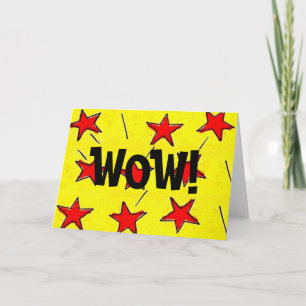 Retro Comix Stars "WOW!" Card