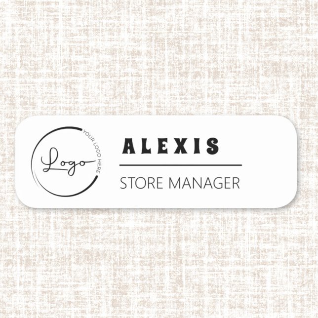 Retro Company Business Logo Promotional Name Tag (Creator Uploaded)