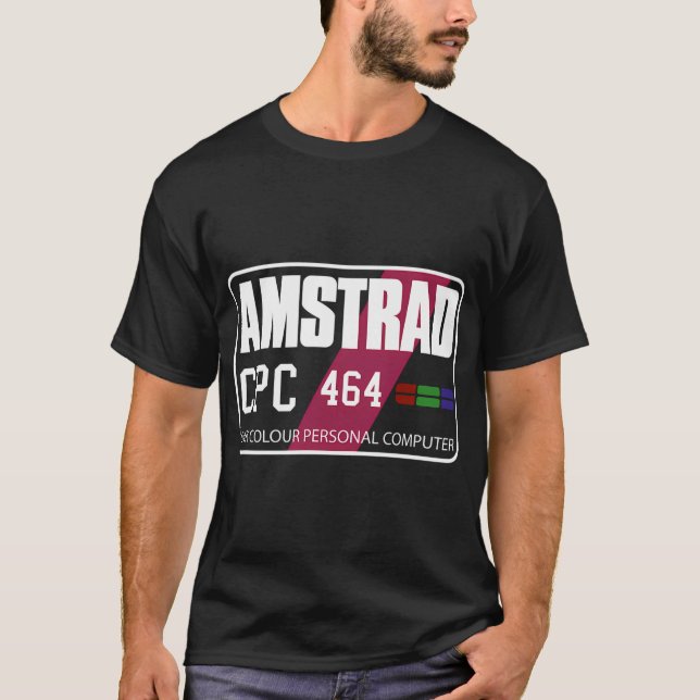 Retro Computer Games Amstrad CPC 464 Personal Comp T-Shirt (Front)