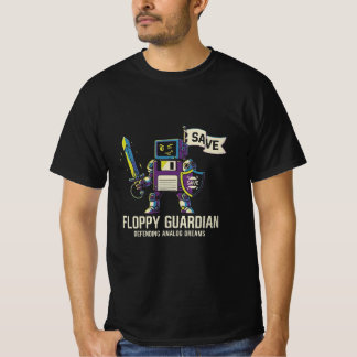 Retro Computer T-Shirt The Floppy Guardian Vintage