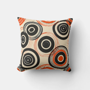 Retro Concentric Circles Cushion