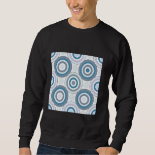 Retro Concentric Circles Geometric Pattern Nautica Sweatshirt