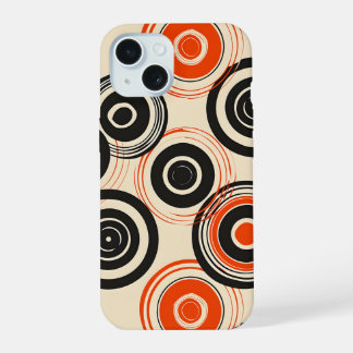 Retro Concentric Circles iPhone 15 Case
