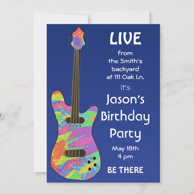 Retro Concert Poster Customisable Invitation (Front)