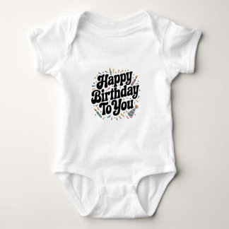 Retro Confetti Birthday Baby Bodysuit