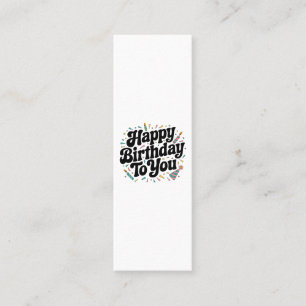 Retro Confetti Birthday Calling Card