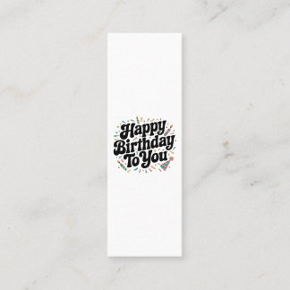 Retro Confetti Birthday Calling Card