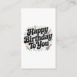 Retro Confetti Birthday Enclosure Card