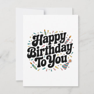 Retro Confetti Birthday Invitation