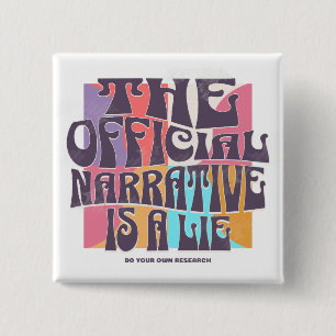 Retro Conspiracy Theory 15 Cm Square Badge