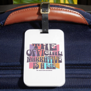 Retro Conspiracy Theory Luggage Tag