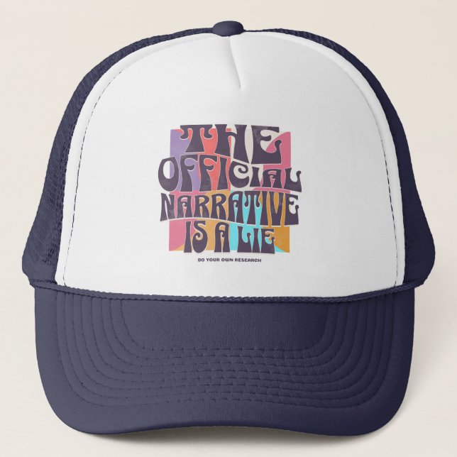 Retro Conspiracy Theory Trucker Hat (Front)