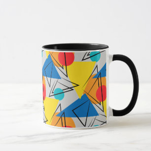 Retro Contemporary Geometric Colourful Pattern Mug