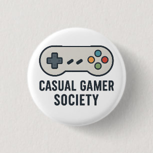 Retro Controller Design for Video Game Fans 3 Cm Round Badge