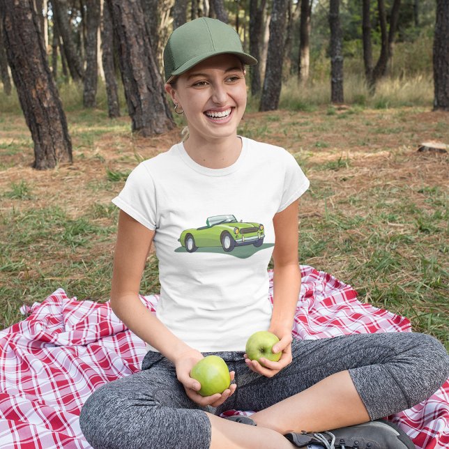 Retro Convertible Green Car T-Shirt (Creator Uploaded)
