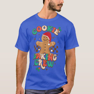 Retro Cookie Baking Crew Christmas Gingerbread Man T-Shirt