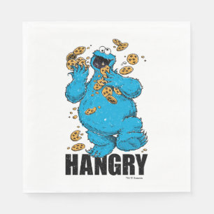 Retro Cookie Monster Hangry Napkin