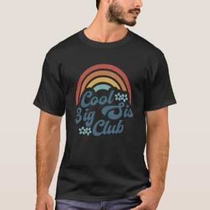 Retro Cool Big Sis Club Retro Groovy Boho Raimbow T-Shirt