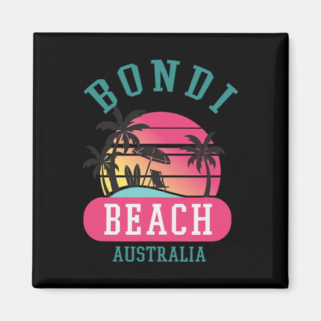 Retro Cool Bondi Beach Original Australia Beaches  Magnet (Front)