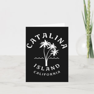 Retro Cool Catalina Island Palm Tree Mens Womens C Card