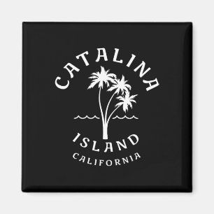 Retro Cool Catalina Island Palm Tree Mens Womens C Magnet