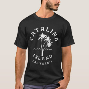 Retro Cool Catalina Island Palm Tree Mens Womens C T-Shirt