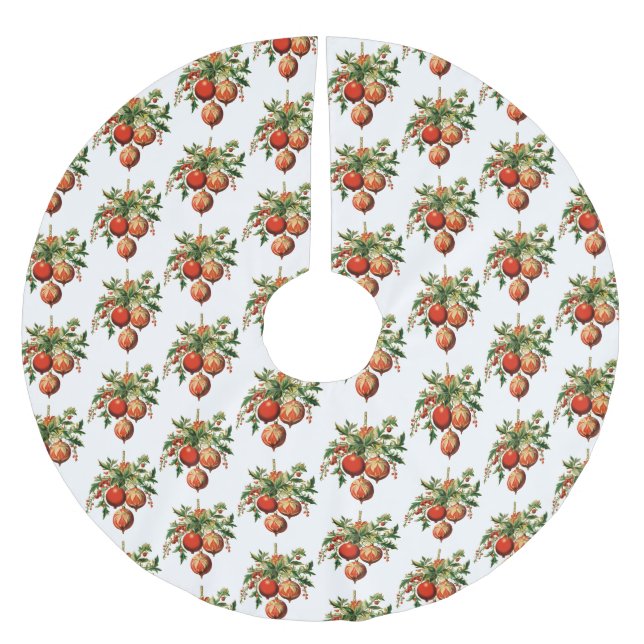 Retro Cool Christmas Tree Decorations Pattern Brushed Polyester Tree Skirt (Front)