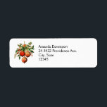Retro Cool Christmas Tree Decorations Return Address Label<br><div class="desc">Address labels with a vintage style illustration. 3 red Christmas baubles surrounded by green holly and berries. Stylish retro design.</div>
