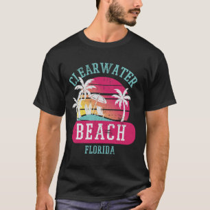 Retro Cool Clearwater Beach Original Florida Sunse T-Shirt