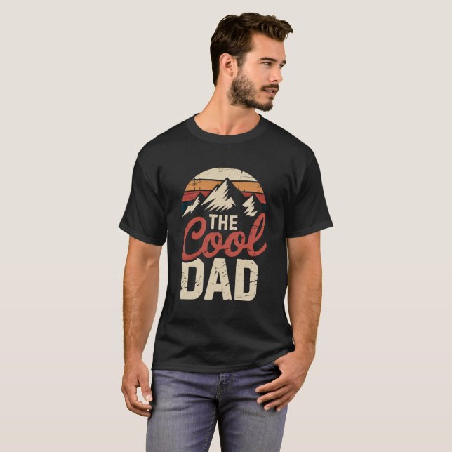 Retro Cool Dad Hiking  T-Shirt (Front Full)