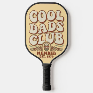 Retro Cool Dads Club Member Est 1970 Groovy Father Pickleball Paddle