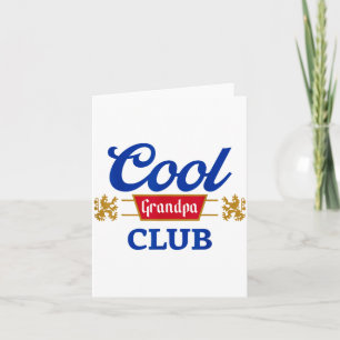 Retro Cool Grandpa Club Family Matching Father's D Card