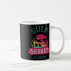 Retro Cool Gulf Shores Original Alabama Beach Grap Coffee Mug