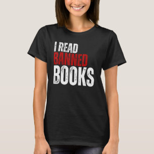 Retro Cool I Read Banned Books Books Book Worms T-Shirt