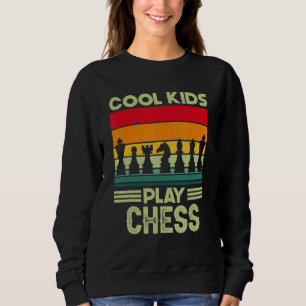 Retro Cool Kids Play Chess Checkmate Chess Players Sweatshirt