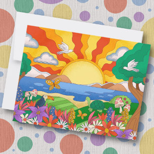 Retro Cool Landscape Card
