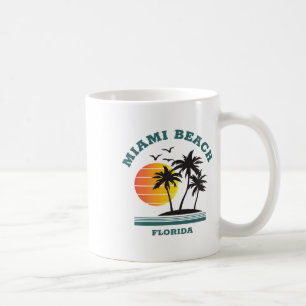 Retro Cool Miami Beach Mens Womens Florida Beaches Coffee Mug