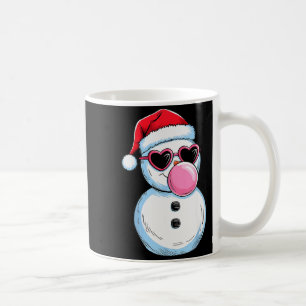 Retro Cool Snowman With Sungles Christmas Blowing Coffee Mug
