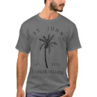 Retro Cool St John USVI Beach Palm Tree Novelty