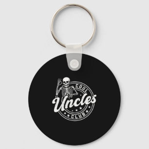 Retro Cool Uncles Club Funny New Uncle Men Skeleto Key Ring