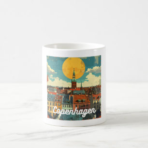 Retro Copenhagen Skyline  Coffee Mug
