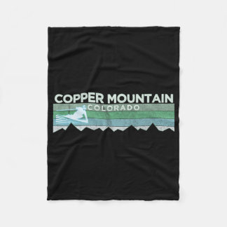 Retro Copper Mountain Fleece Blanket