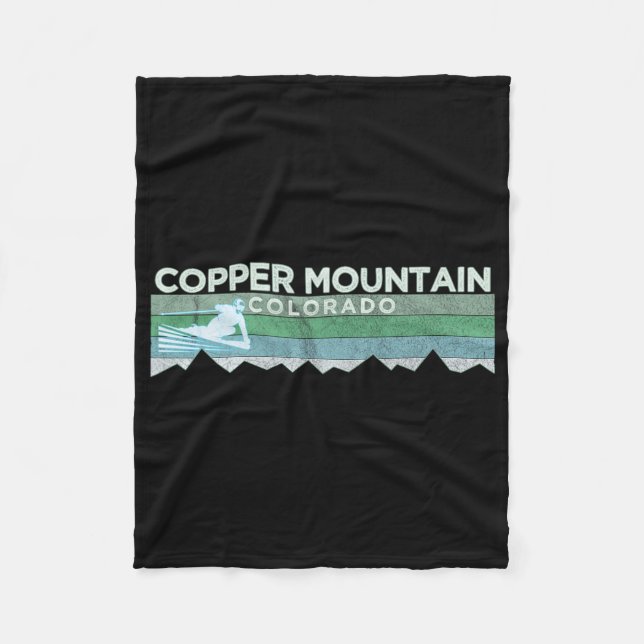 Retro Copper Mountain  Fleece Blanket (Front)