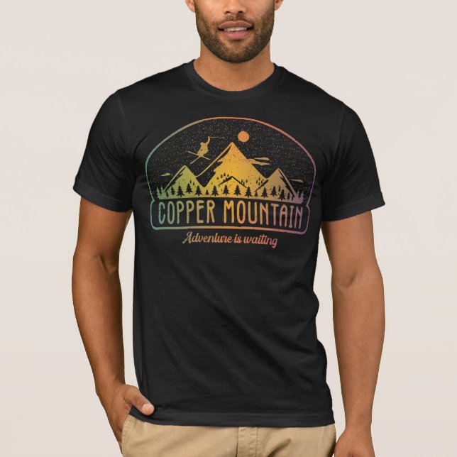 Retro Copper Mountain Ski Adventure is Waiting T-Shirt (Front)