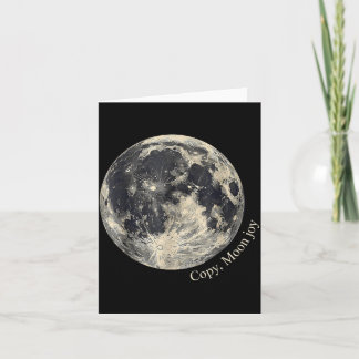Retro Copy Moon Joy Funny Lunar Quote Space Lover Card